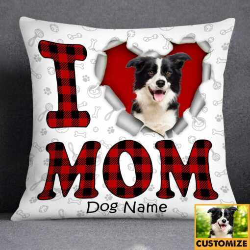 Personalized Love Dog Mom Pillow