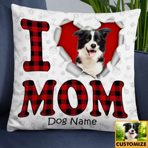 Personalized Love Dog Mom Pillow