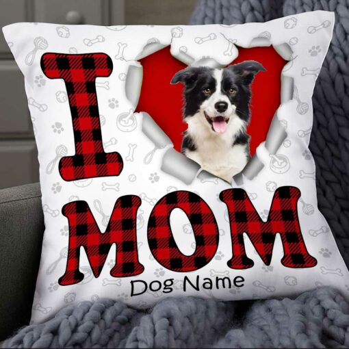 Personalized Love Dog Mom Pillow