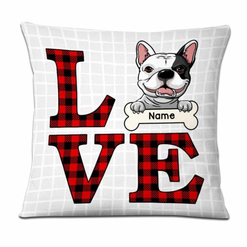 Personalized Love Dog Pillow