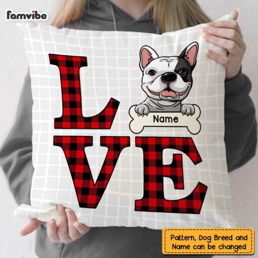 Personalized Love Dog Pillow