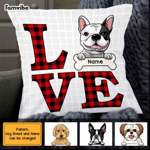 Personalized Love Dog Pillow