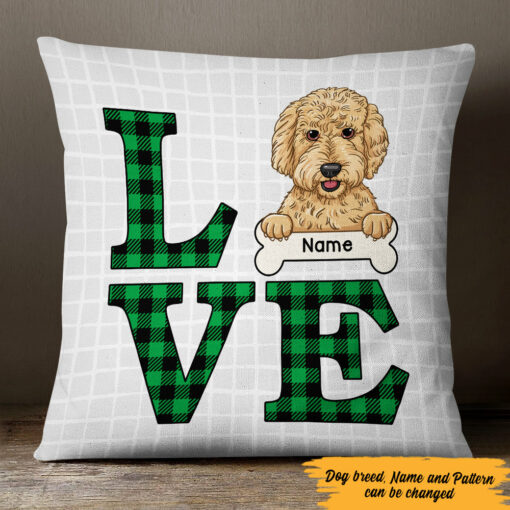 Personalized Love Dog Pillow