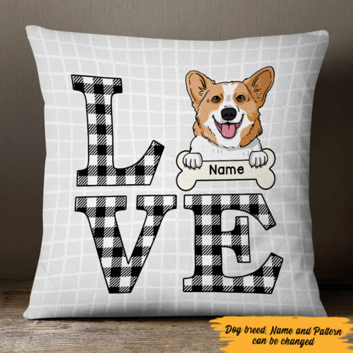 Personalized Love Dog Pillow