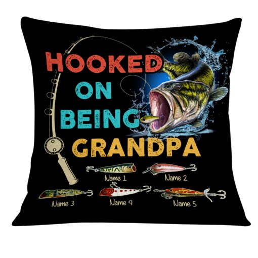 Personalized Love Fishing Grandpa Pillow