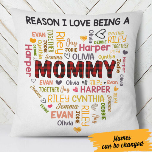 Personalized Love Grandma Word Art Pillow