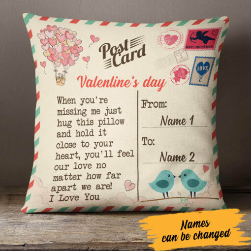 Personalized Love Letter Long Distance Couple Pillow