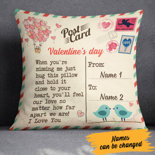 Personalized Love Letter Long Distance Couple Pillow