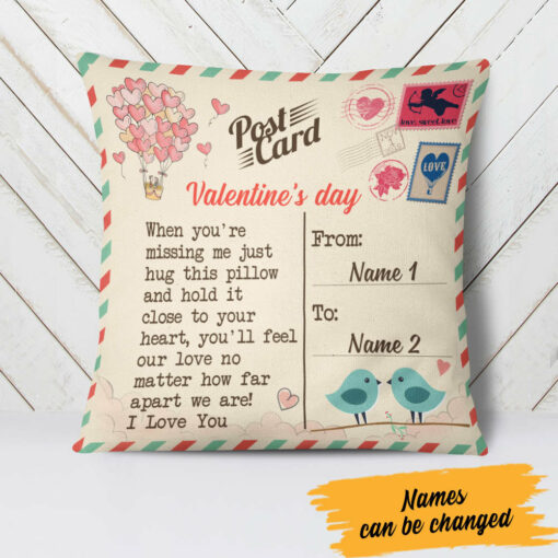 Personalized Love Letter Long Distance Couple Pillow