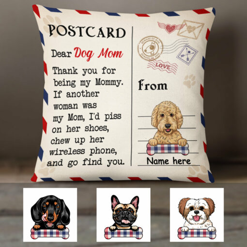 Personalized Love Letter To Dog Mom Pillow