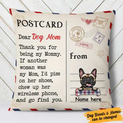 Personalized Love Letter To Dog Mom Pillow