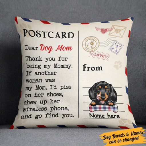 Personalized Love Letter To Dog Mom Pillow