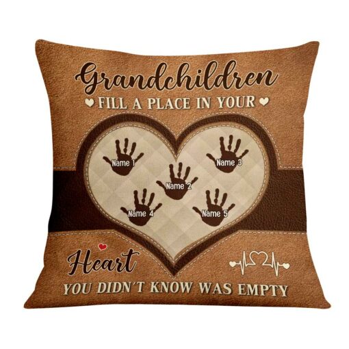 Personalized Love Mom Grandma Heart Pillow