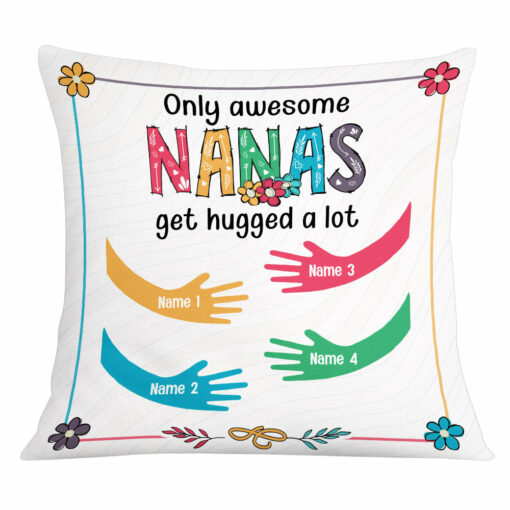 Personalized Love Mom Grandma Hug Pillow