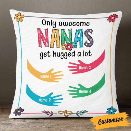 Personalized Love Mom Grandma Hug Pillow