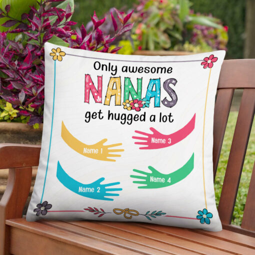 Personalized Love Mom Grandma Hug Pillow