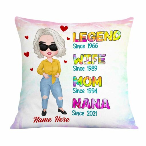 Personalized Love Mom Grandma Legend Pillow