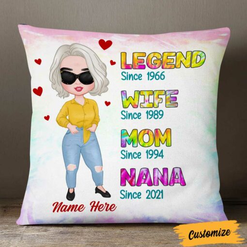 Personalized Love Mom Grandma Legend Pillow