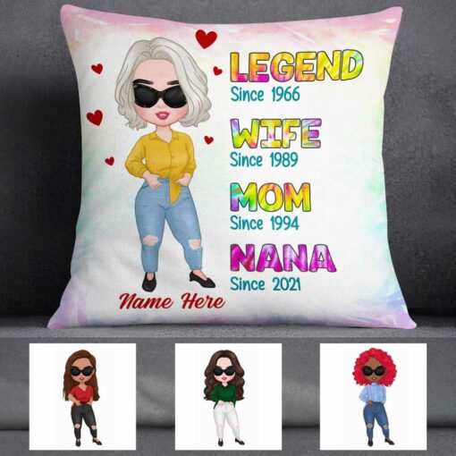 Personalized Love Mom Grandma Legend Pillow