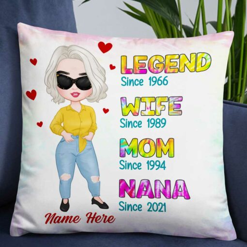 Personalized Love Mom Grandma Legend Pillow