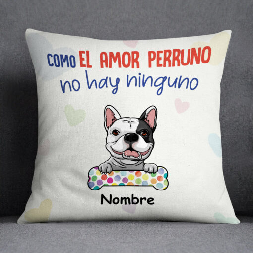 Personalized Love My Dog Perruno Spanish Pillow