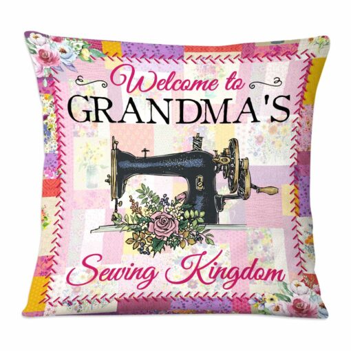 Personalized Love Sewing Girl Mom Grandma Pillow