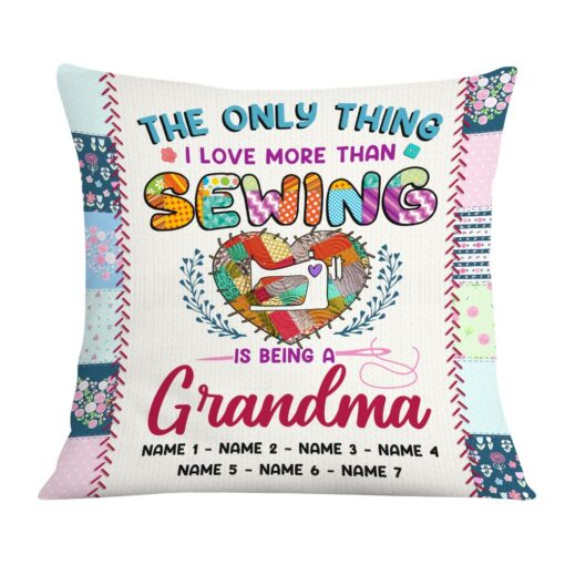 Personalized Love Sewing Quilting Mom Grandma Pillow