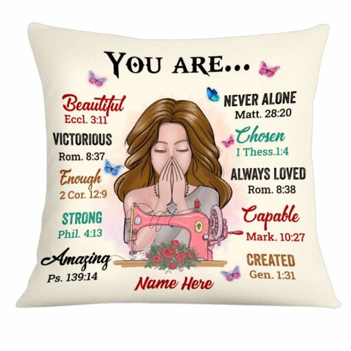 Personalized Love Sewing You Are Pillow