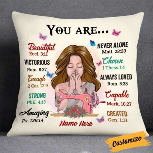 Personalized Love Sewing You Are Pillow