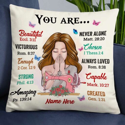 Personalized Love Sewing You Are Pillow