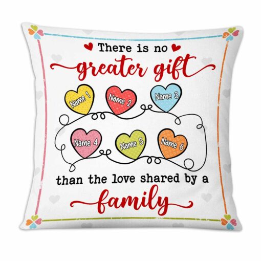 Personalized Love Shared By Family Pillow