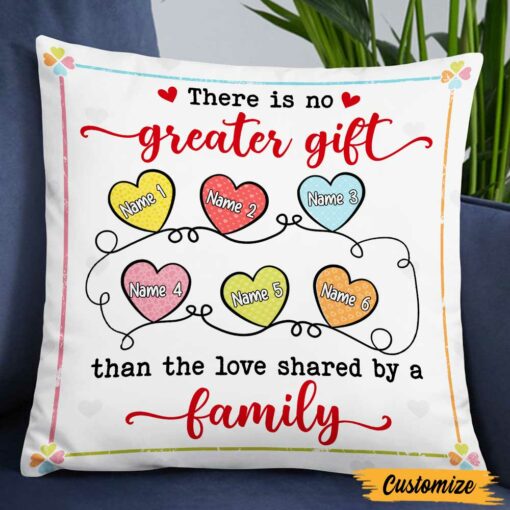 Personalized Love Shared By Family Pillow