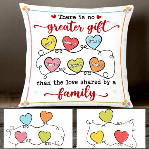 Personalized Love Shared By Family Pillow