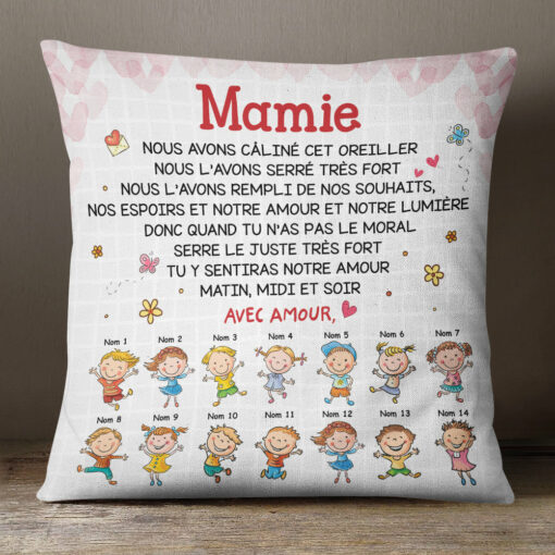 Personalized Mamie Maman Grandma Mom French Pillow