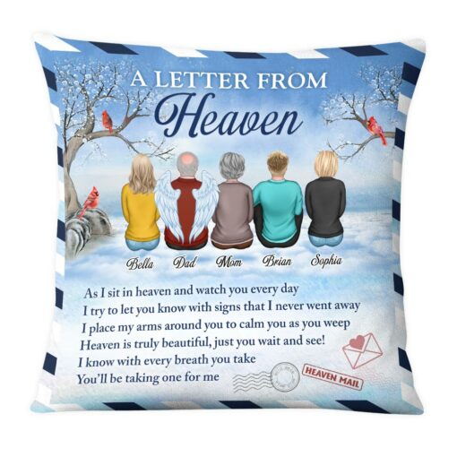 Personalized Memo Letter From Heaven Pillow