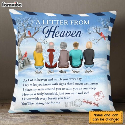 Personalized Memo Letter From Heaven Pillow