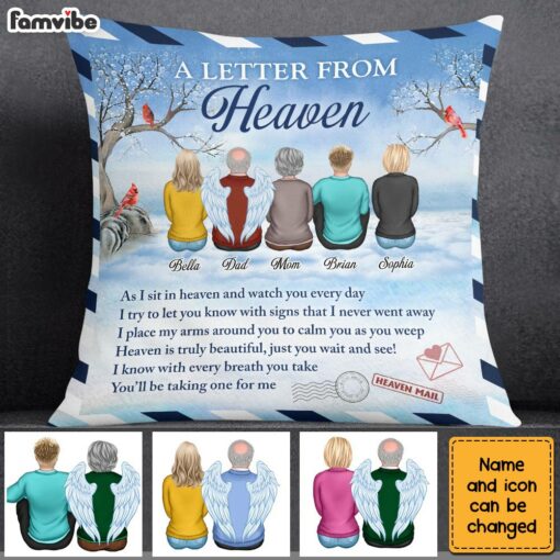 Personalized Memo Letter From Heaven Pillow