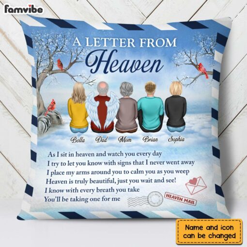 Personalized Memo Letter From Heaven Pillow