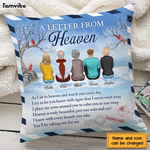 Personalized Memo Letter From Heaven Pillow