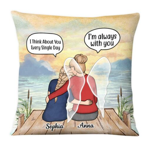 Personalized Memorial Mother and Daughter In Conversation Pillow