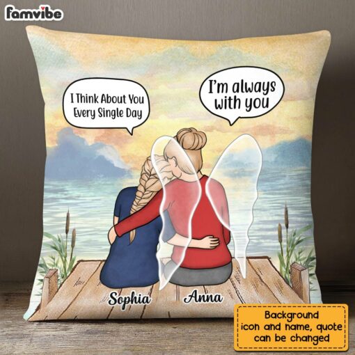 Personalized Memorial Mother and Daughter In Conversation Pillow