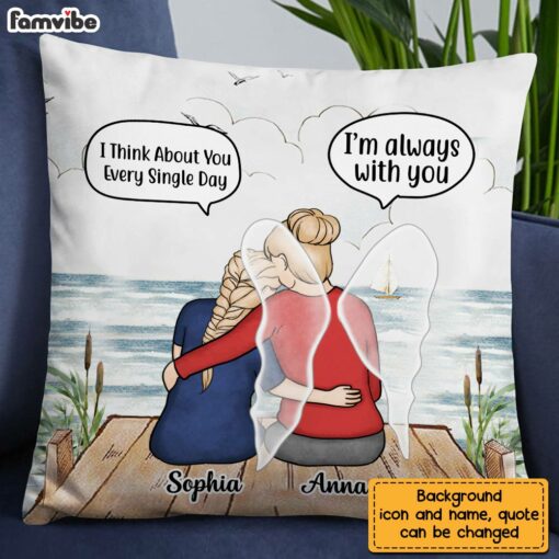 Personalized Memorial Mother and Daughter In Conversation Pillow