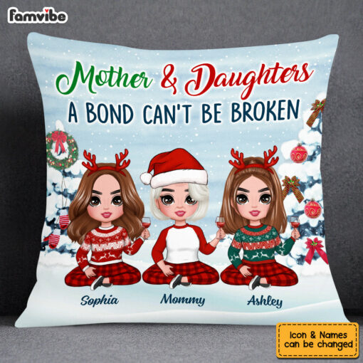 Personalized Mom A Bond Can’t Be Broken Pillow