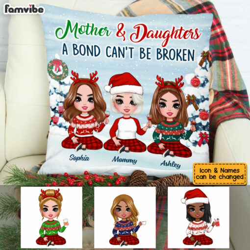 Personalized Mom A Bond Can’t Be Broken Pillow