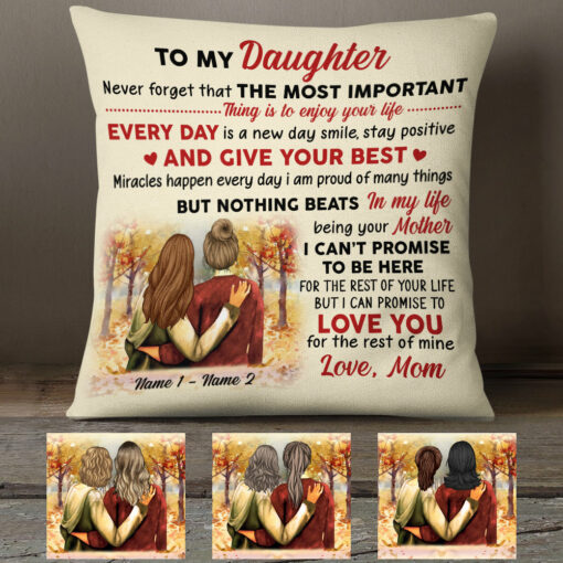 Personalized Mom And Daughter Love Pillow