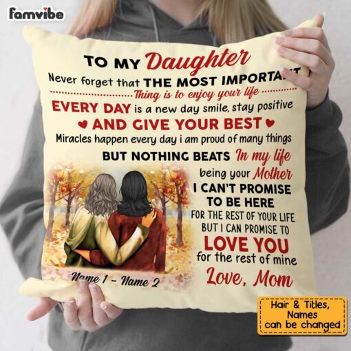 Personalized Mom And Daughter Love Pillow