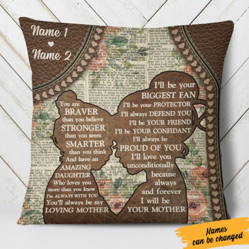 Personalized Mom And Daughter Pillow