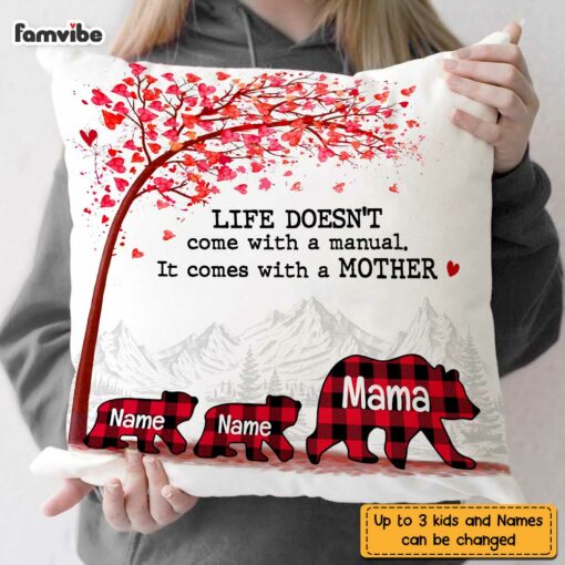 Personalized Mom Bear Pillow