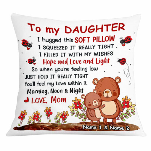 Personalized Mom Daughter Grandma Granddaughter Pillow