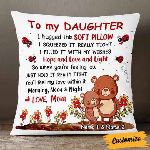 Personalized Mom Daughter Grandma Granddaughter Pillow